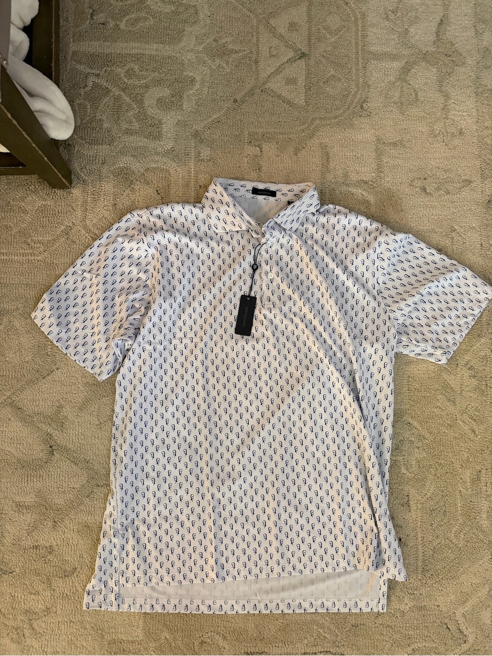 Turtleson Atticus Performance Polo XL NWT white/luxe blue Men’s